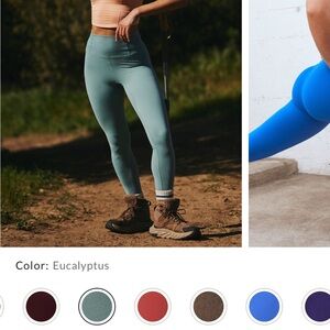 Free People Never Better 7/8 Eucalyptus High-Waisted Leggings